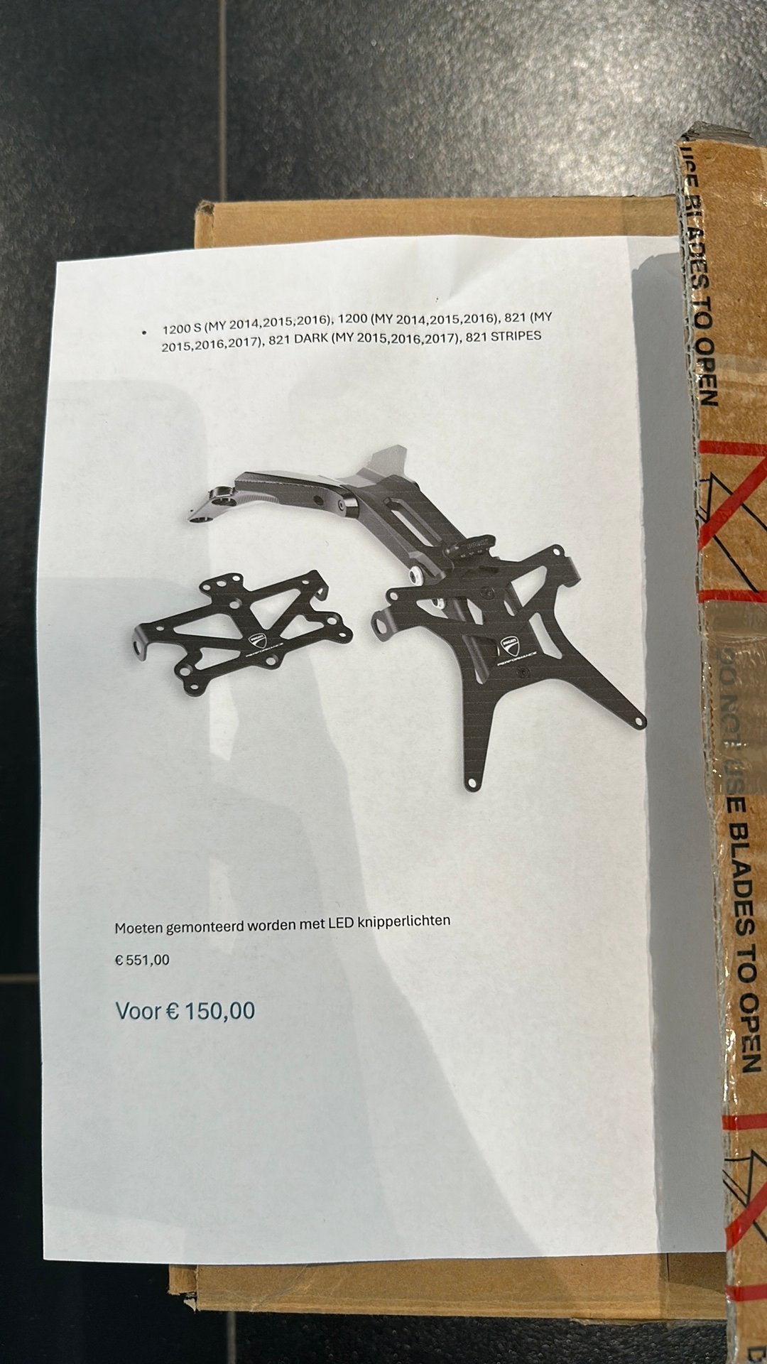 Korte kentekenplaathouder Monster Ducati, Ophalen of Verzenden, Zo goed als nieuw