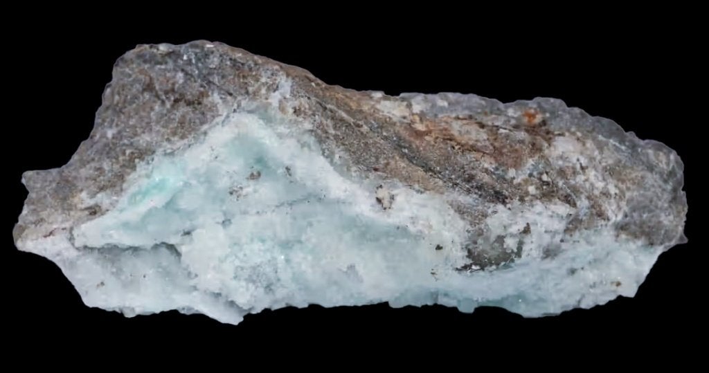 Blauwgroene SMITHSONIET uit de Skorpion mijn., Ophalen of Verzenden, Mineraal