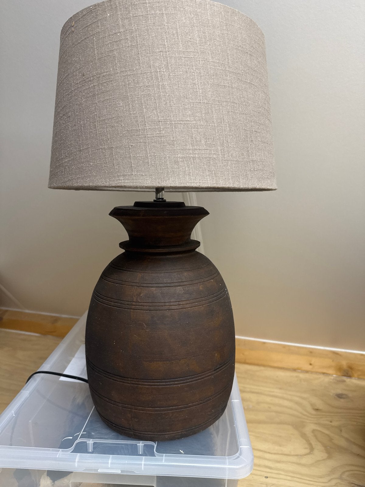 Nepalese Kruiklamp 2 stuks, Kunststof, Gebruikt, Met kap, Ophalen of Verzenden