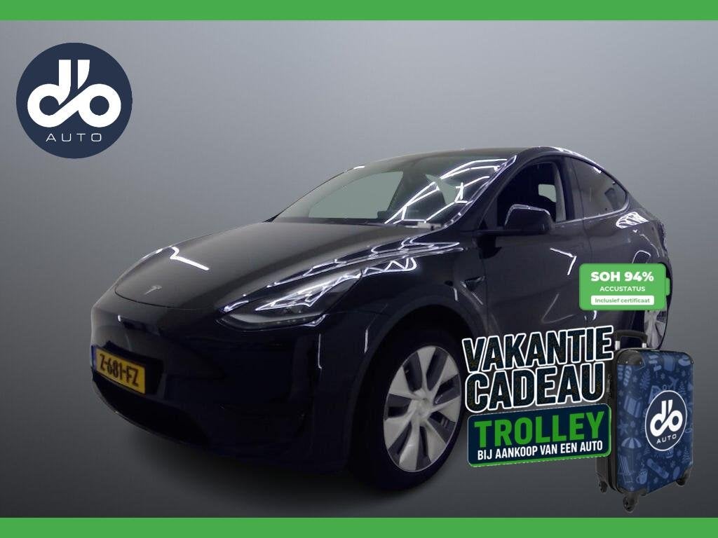 Tesla Model Y RWD SOH 94% I TREKHAAK I PANO DAK I ORGNL + NA, Auto's, Automaat, 238 pk, Gebruikt, Zwart