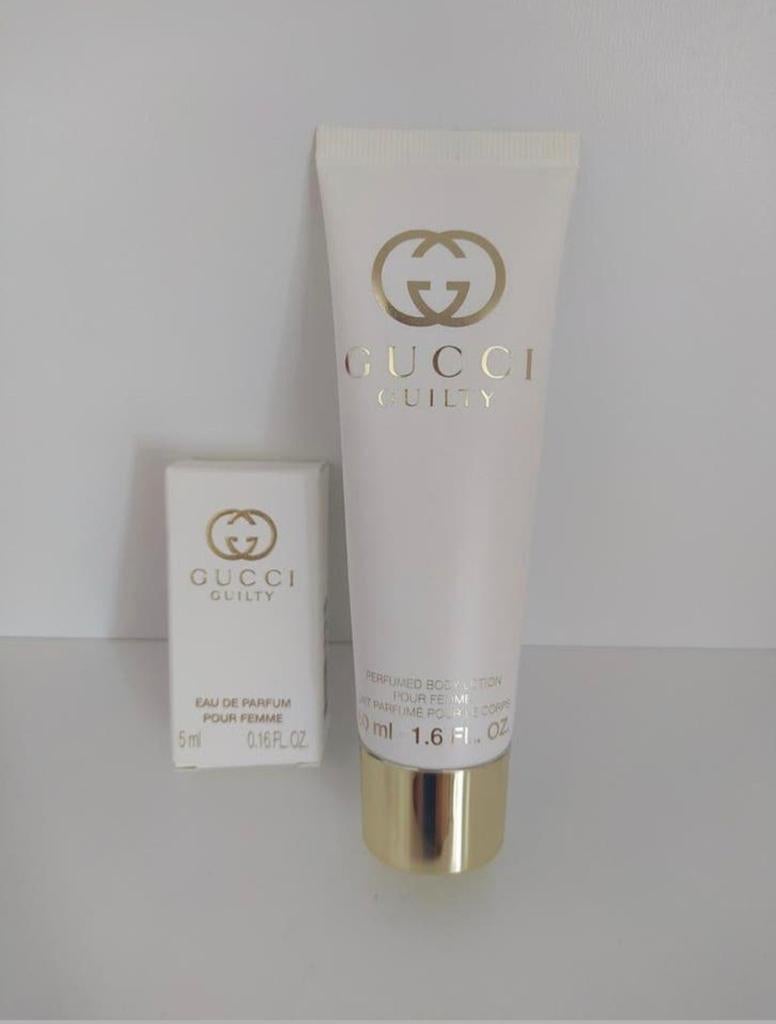 Nieuw Gucci Guilty Parfum Miniatuur 5 ml & Bodylotion 50 ml, Ophalen of Verzenden, Nieuw