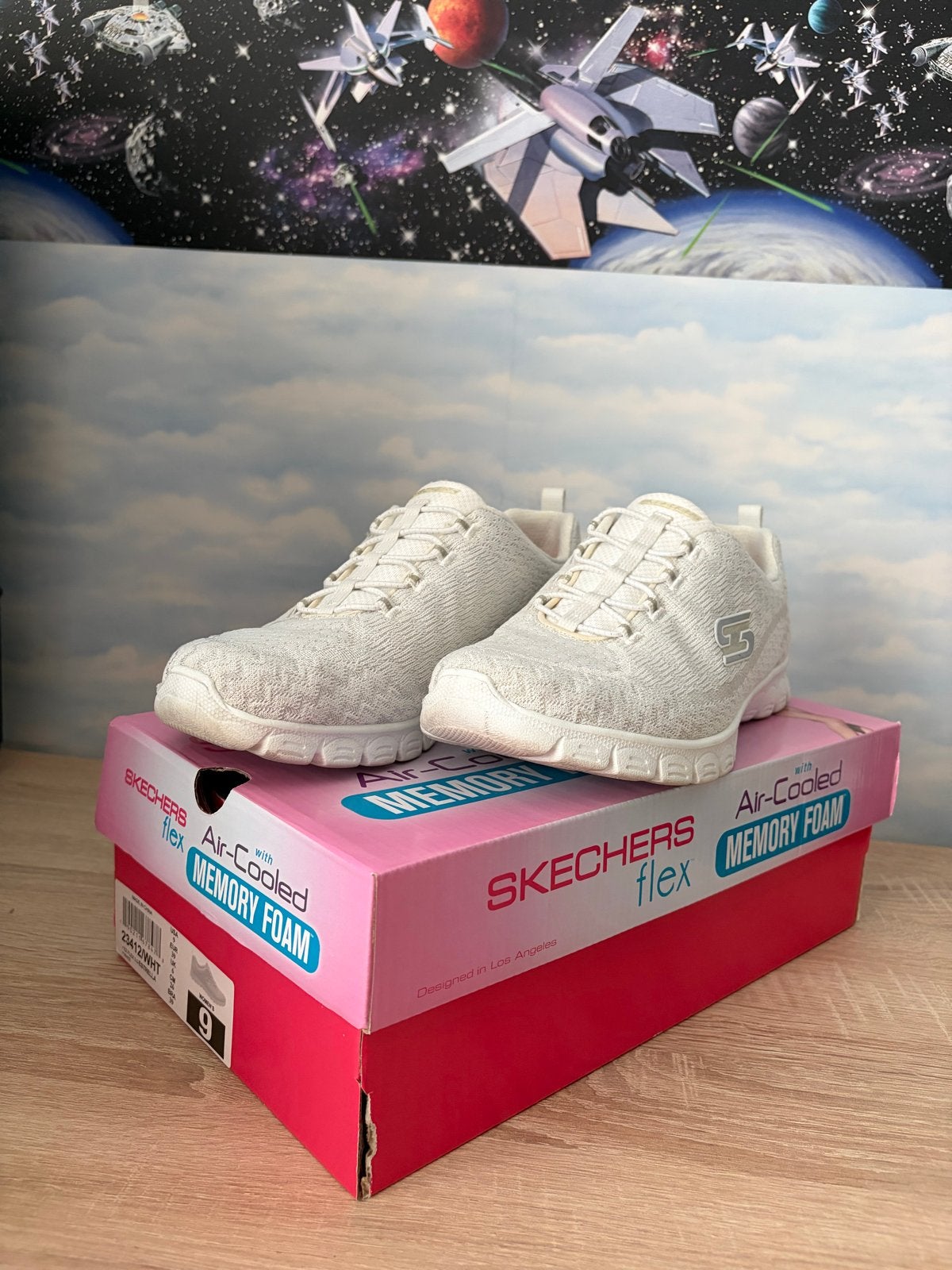 Skechers Flex Air-Cooled Memory Foam Sneakers - Maat 39, Kleding | Dames, Ophalen of Verzenden, Zo goed als nieuw, Wit, Sneakers of Gympen