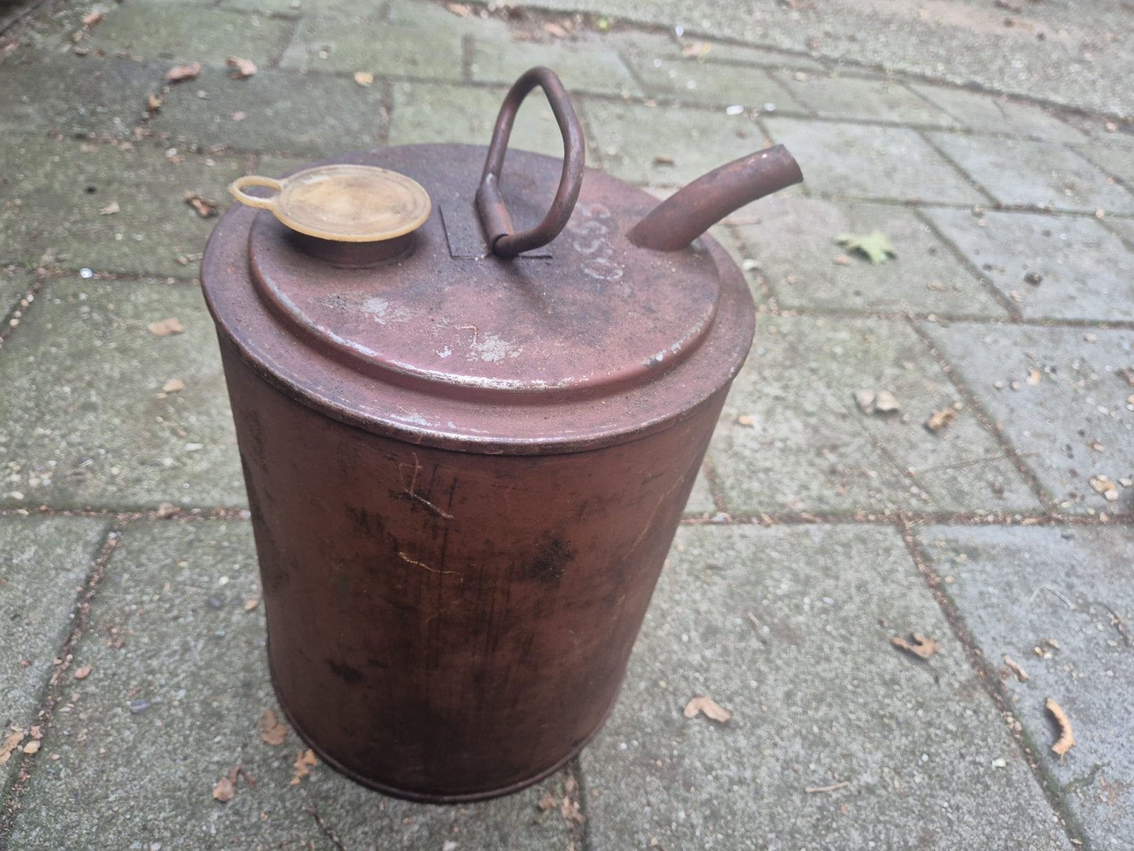 Oude ESSO metalen jerrycan/oliekannetje, Ophalen of Verzenden