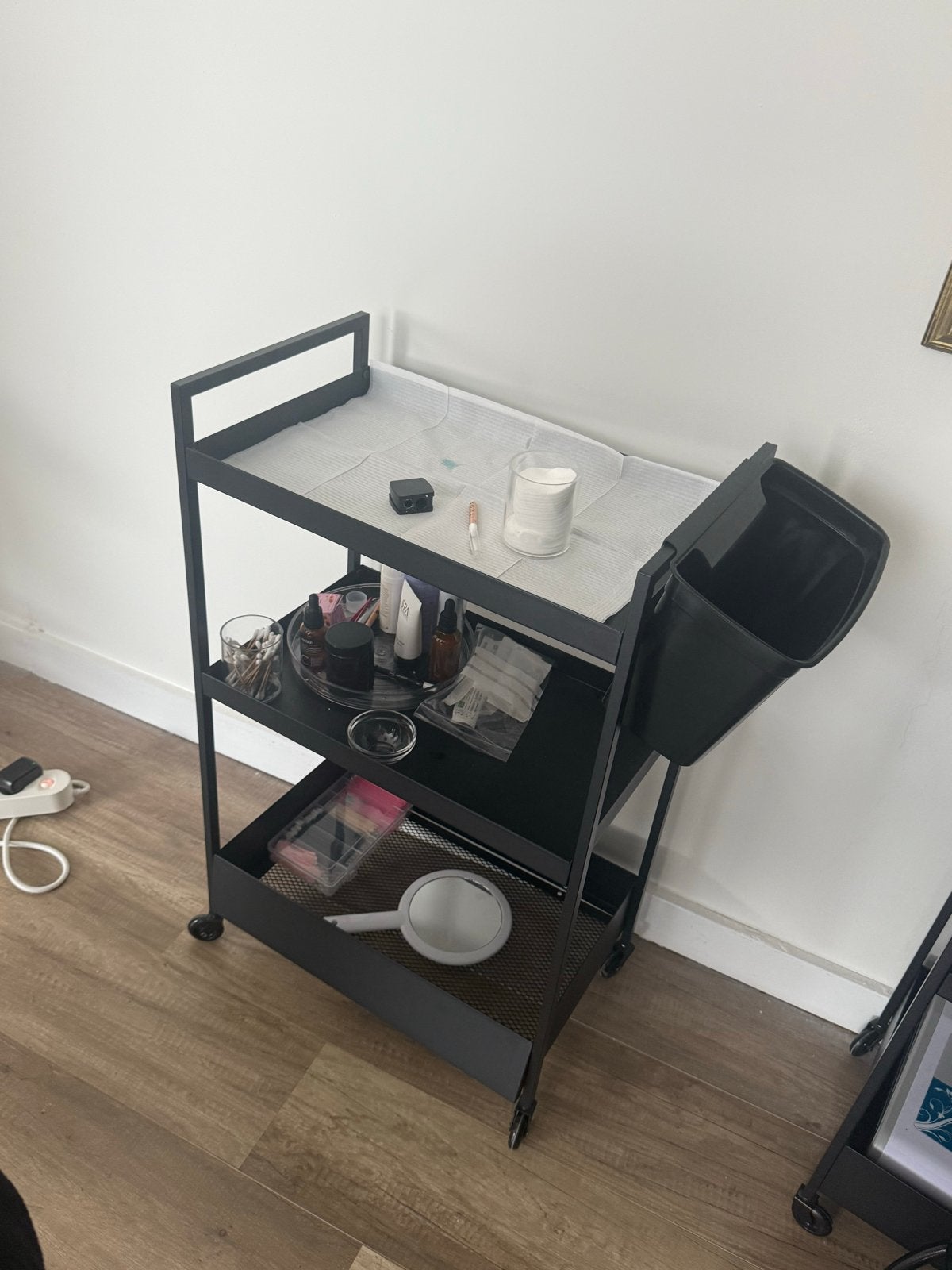Verrijdbaar Salon Trolley Karretje Zwart, Ophalen of Verzenden, Gebruikt