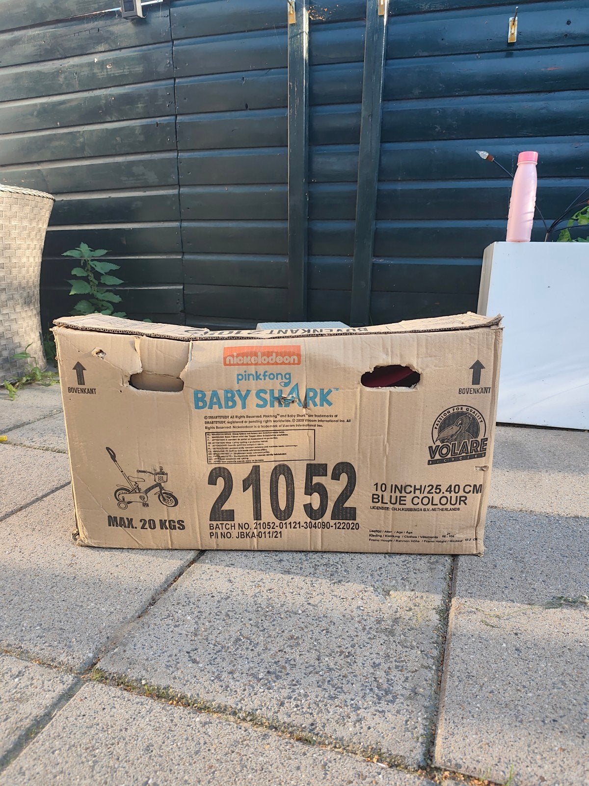 Baby Shark Kinderfiets 10 inch - Blauw, Fietsen en Brommers, Ophalen, Nieuw, Minder dan 16 inch, Baby Shark