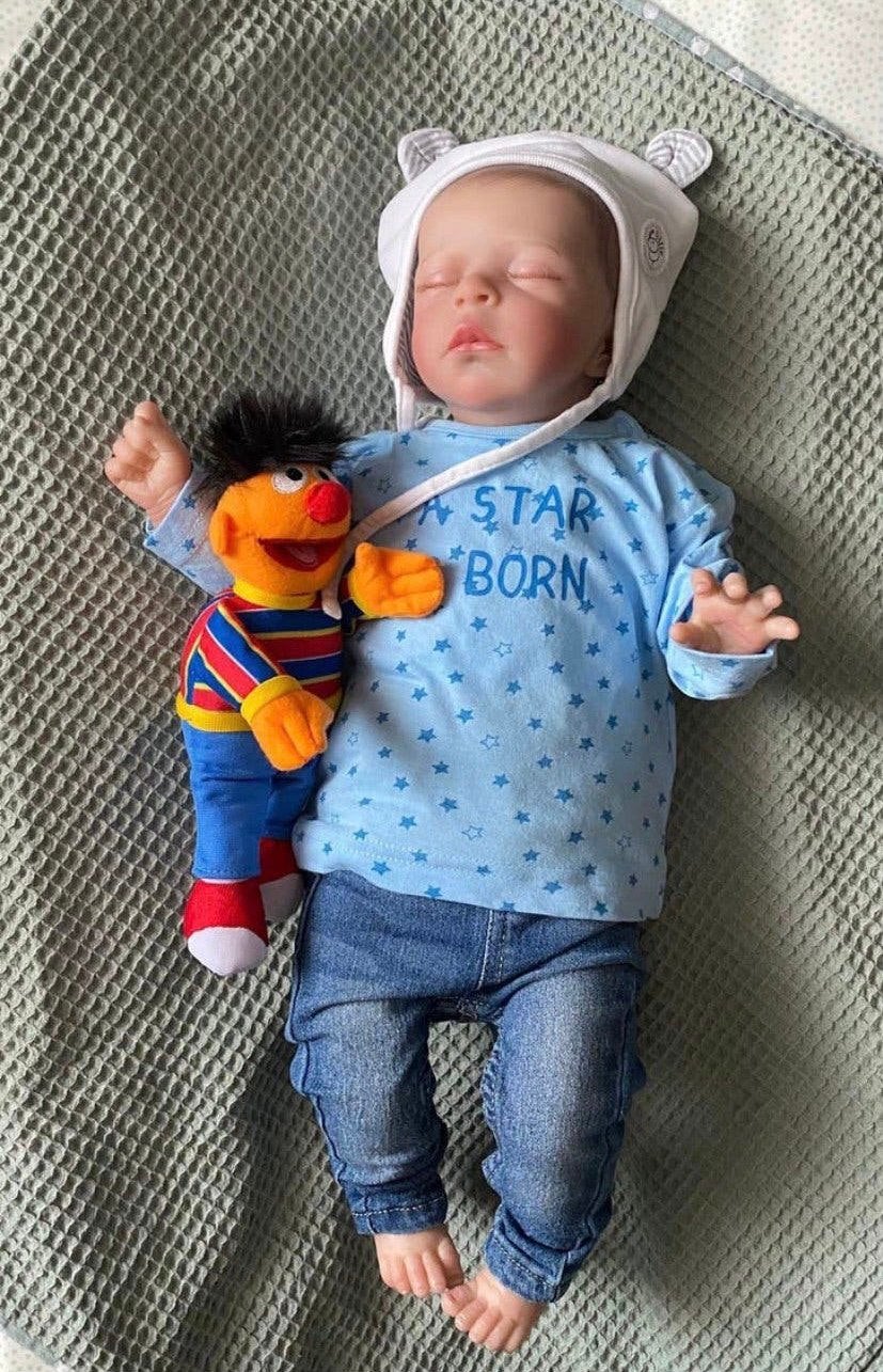 Reborn baby boy 💙, Verzamelen, Verzenden, Zo goed als nieuw, Babypop, Levensecht of Reborn