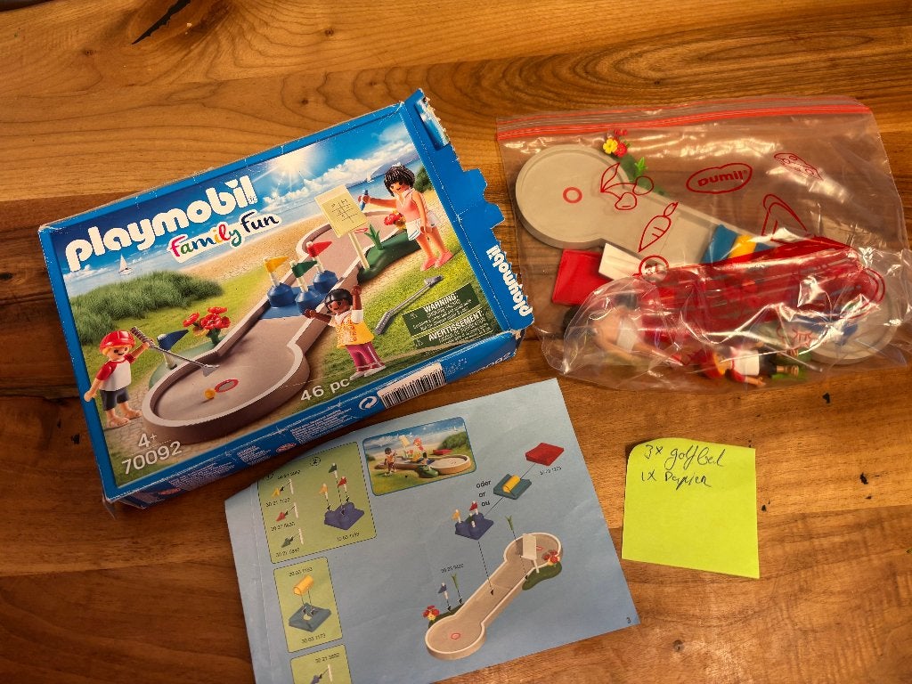 playmobil 70092 midgetgolf, Complete set, Zo goed als nieuw, Figuren, Family fun