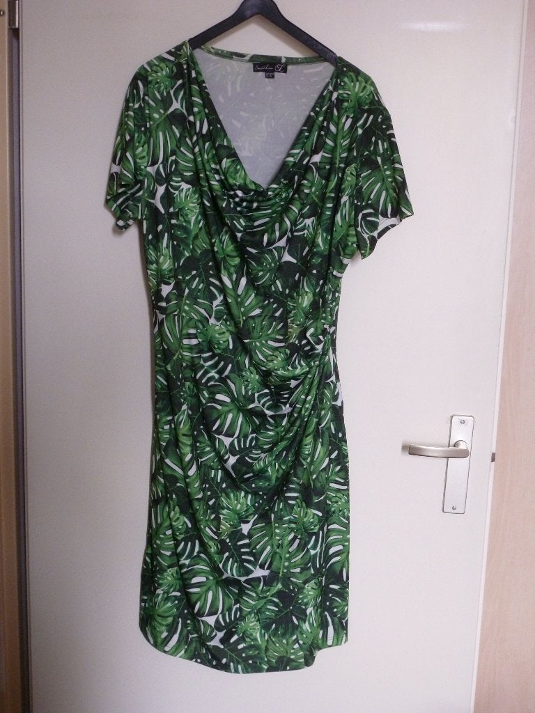 zomer SMASHED LEMON monestera JURK 46-GRATIS zend, Verzenden, Maat 46/48 (XL) of groter, Nieuw, Knielengte