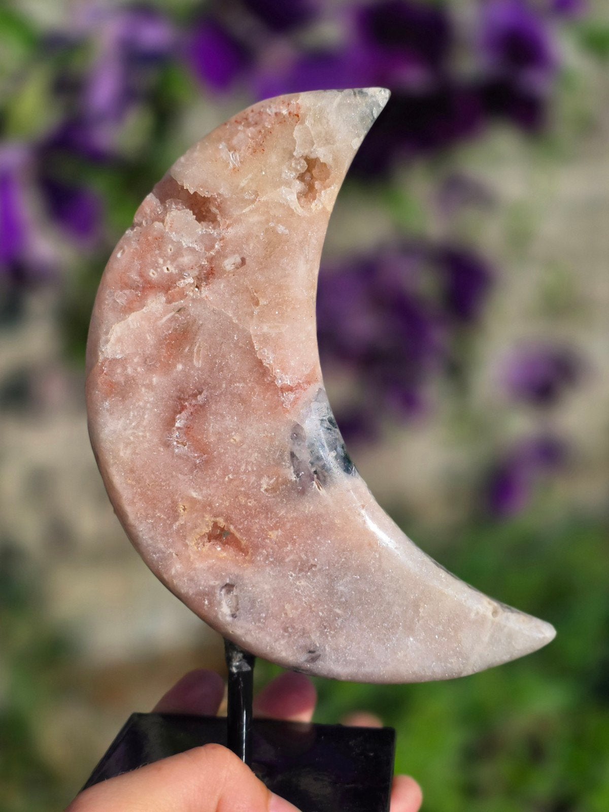 Verschillende Roze Amethist (Chalcedoon) manen & ster, Ophalen of Verzenden