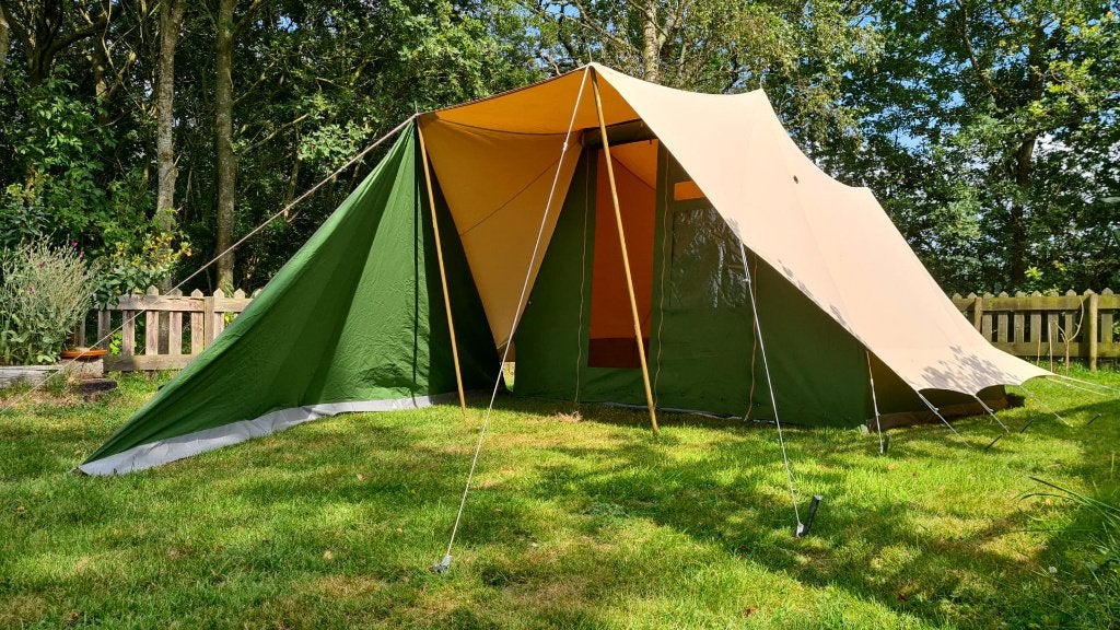 Papegaaiduiker hordeur zijscherm beige groen in topconditie, Ophalen, Zo goed als nieuw, Tot en met 3