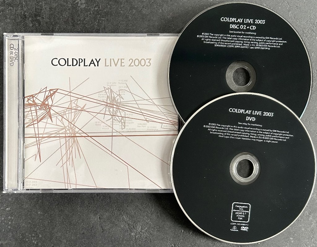 COLDPLAY - Live 2003 ( CD & DVD ), Ophalen of Verzenden, Zo goed als nieuw, Poprock, Inclusief DVD