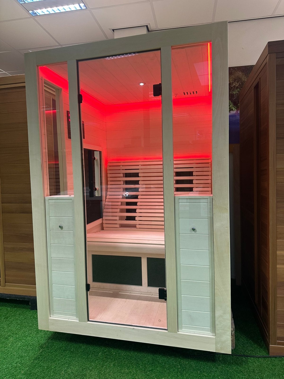 130 infrarood sauna Aspen 130X120X195 cm, Ophalen, Zo goed als nieuw, Infrarood, Complete sauna