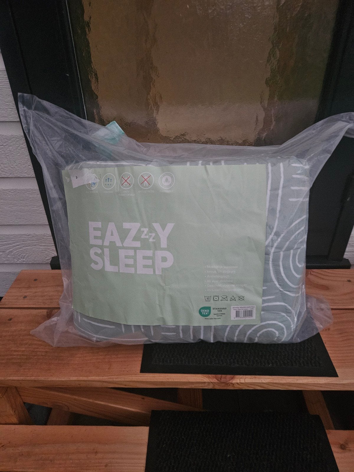 Nieuw Eazzy Sleep Dekbed zonder overtrek200x200cm Groen/Wit, Ademend, Meerkleurig, Beddengoedset, Ophalen of Verzenden