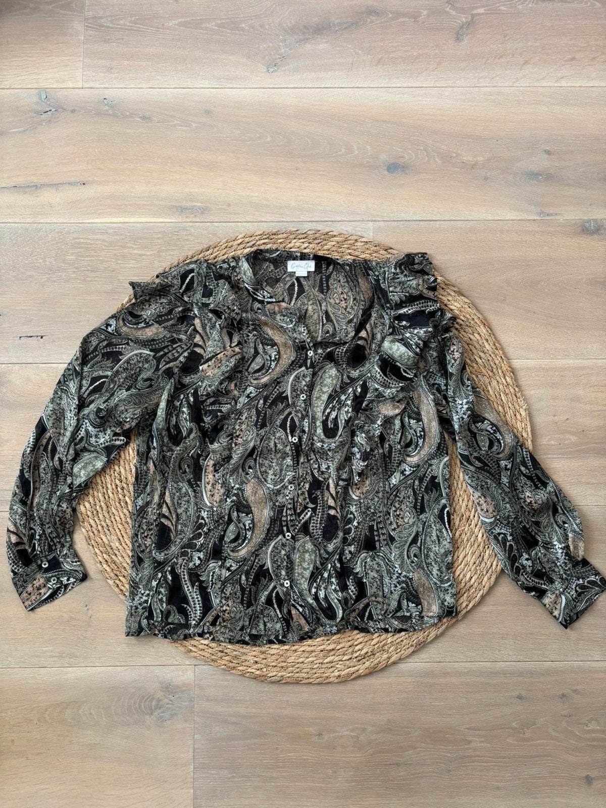 Cotton club blouse met print | maat XXL, Kleding | Dames, Blouses en Tunieken, Ophalen of Verzenden, Zo goed als nieuw, Maat 42/44 (L)