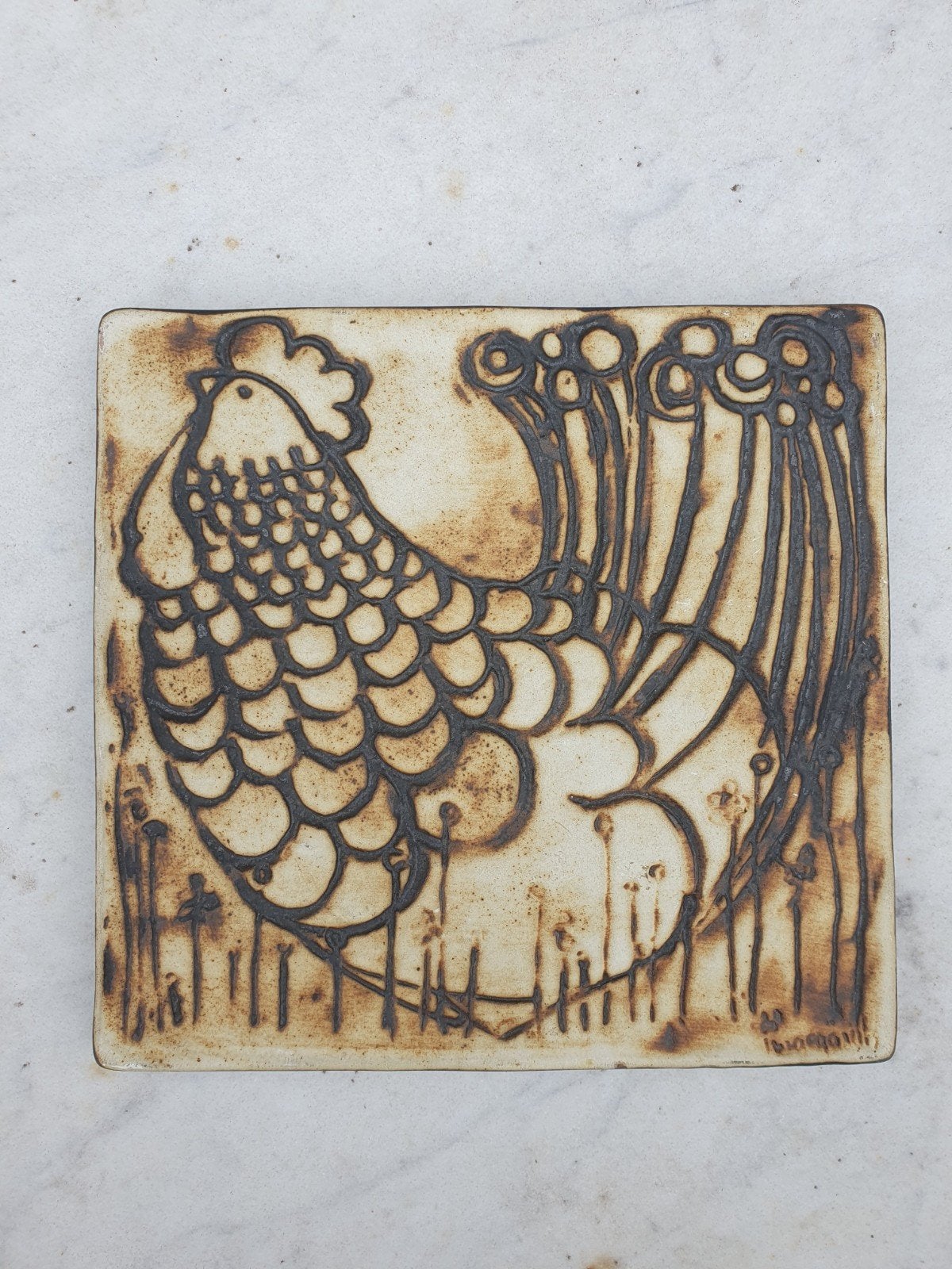Gabriel Sweden, Burmeister: Wandtegel Haan A152, Antiek en Kunst, Ophalen of Verzenden