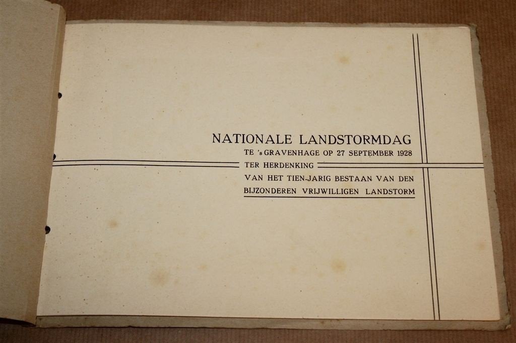 Nationale Landstormdag 1928 — Fotoboek Vrijwillige Landstorm, Ophalen of Verzenden, Gelezen