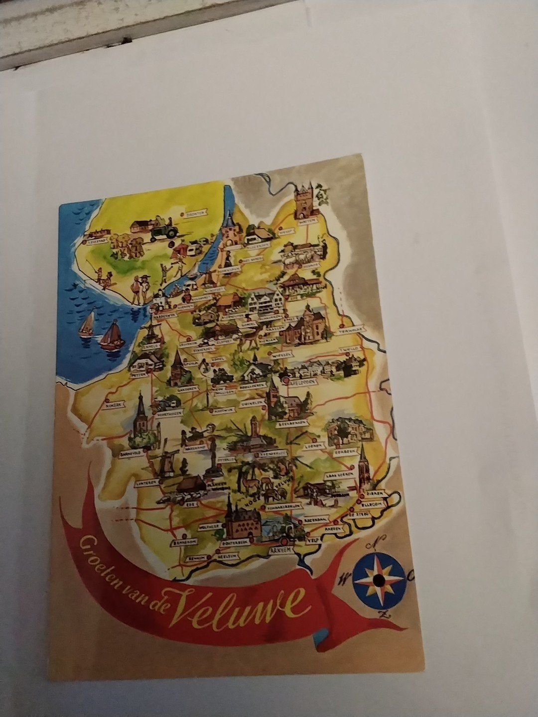 Ansichtkaart Groeten van de Veluwe - Gelopen 1982, Ophalen of Verzenden, 1960 tot 1980, Gelopen, Gelderland
