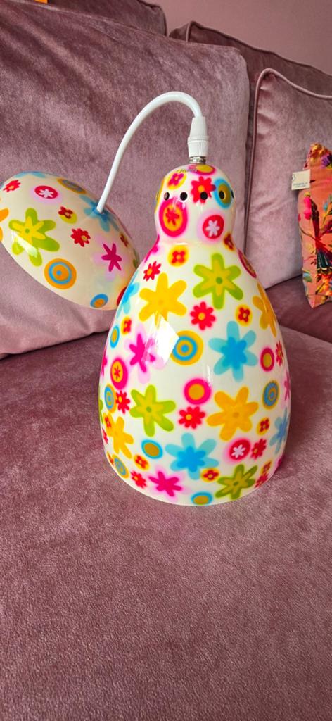 Vintage Pylones Jaren '90 Bloemen Lamp - Uniek Design, Ophalen of Verzenden