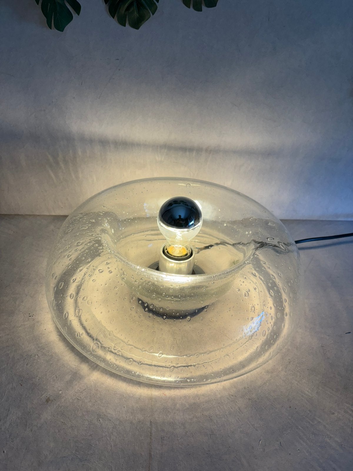 Vintage Kalmar Franken 'Donut' lamp jaren 60/70 Mid-Century, Ophalen of Verzenden, Gebruikt, Glas