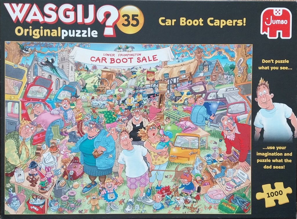 Wasgij puzzel Car Boot Capers (O, 35), Ophalen of Verzenden, 500 t/m 1500 stukjes, Zo goed als nieuw, Legpuzzel