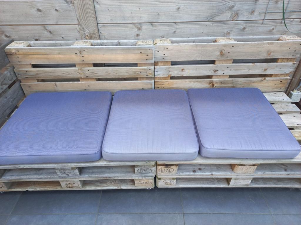 Buitenkussens, Tuin en Terras, Ophalen, Gebruikt, Overige materialen, 2 zitplaatsen