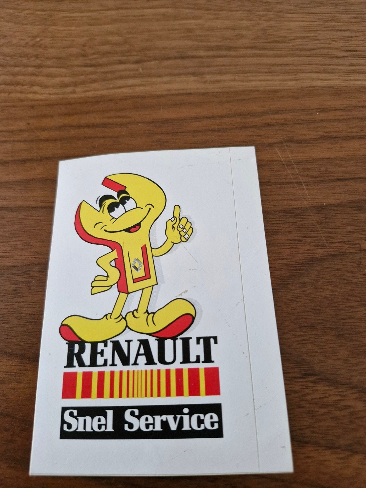 128 Vintage Renault Snel Service Sticker - Sleutelfiguur