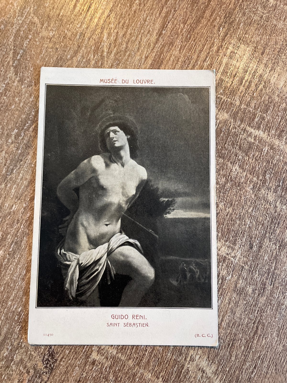 Oude postkaart: Guido Reni - Saint Sébastien (Louvre), Ophalen of Verzenden, Gelopen