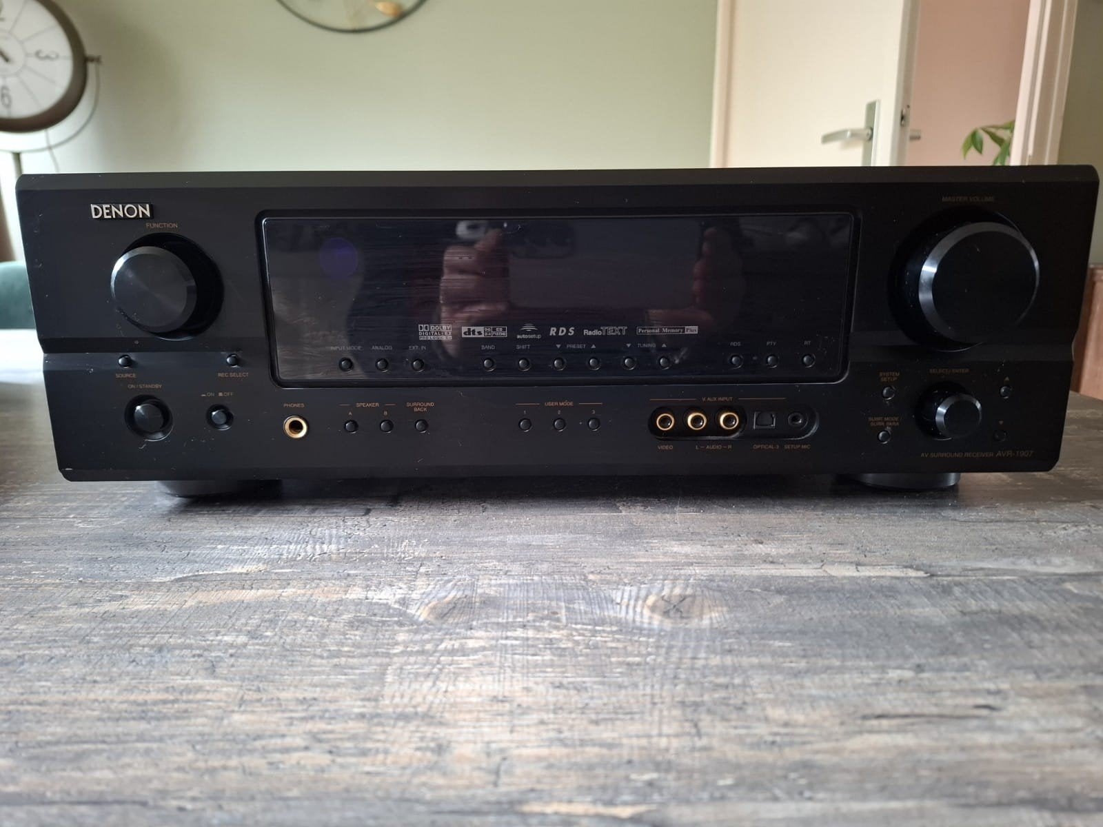 Denon AVR-1907. Surround receiver. 7.1. + afstandsbediening., Ophalen, Gebruikt, Denon, 120 watt of meer