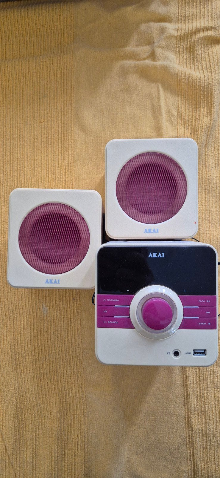 Akai Microset met CD-speler en speakers, Audio, Tv en Foto, Gebruikt, Microset, Ophalen of Verzenden, Akai
