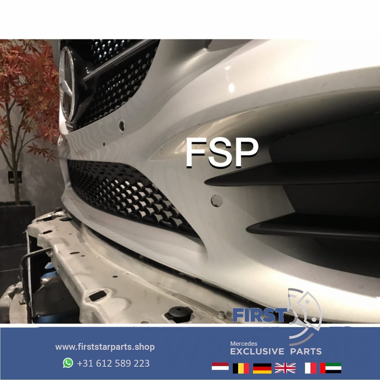 W205 C205 43 AMG BUMPER COMPLEET Mercedes C Klasse 43 ORIGIN, Auto-onderdelen, Gebruikt, -, Voor, Ophalen of Verzenden