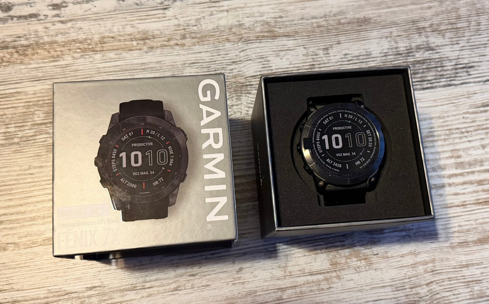 Garmin Fenix 7x sapphire solar, Zwart, Ophalen of Verzenden, Zo goed als nieuw, Waterdicht