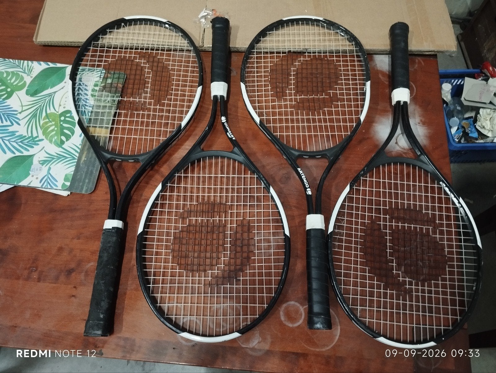 Set van 4 Artengo 100 tennisrackets, Overige merken, Gebruikt, L1, Ophalen of Verzenden