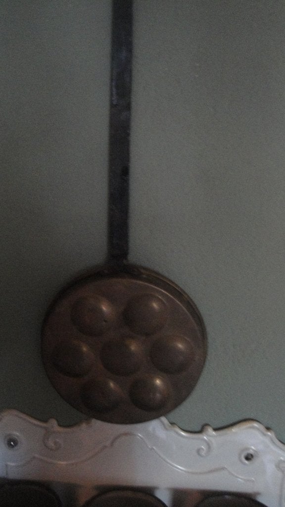 poffertjes pan met lange steel koper, Antiek en Kunst, Ophalen of Verzenden