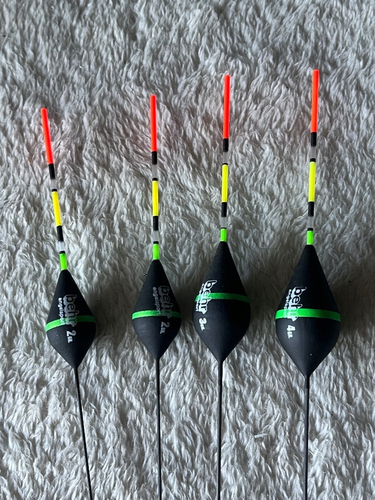 adv 373 / NIEUW set 4 dobbers BEHR, Ophalen of Verzenden, Nieuw, Dobber of Lood