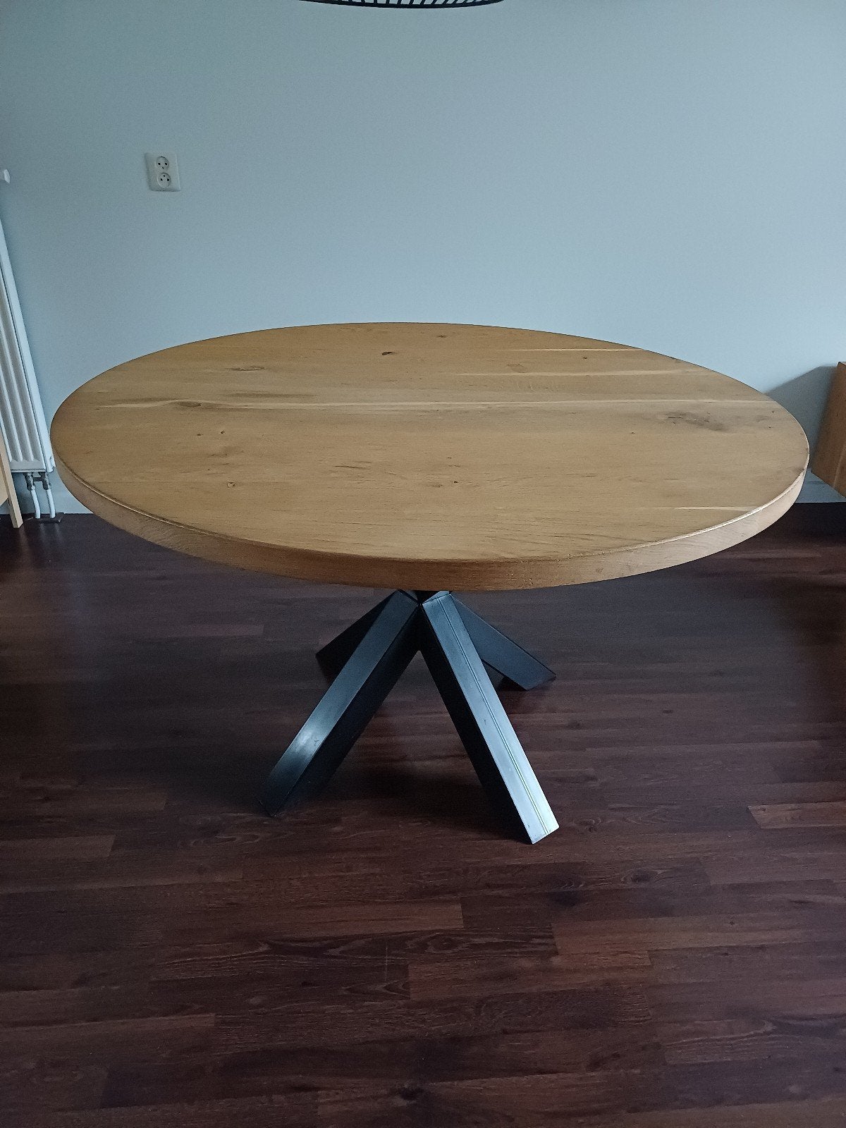 Ronde Eetkamertafel 130 cm - Blank Eiken, Huis en Inrichting, Tafels | Eettafels, Gebruikt, Ophalen of Verzenden, Vier personen
