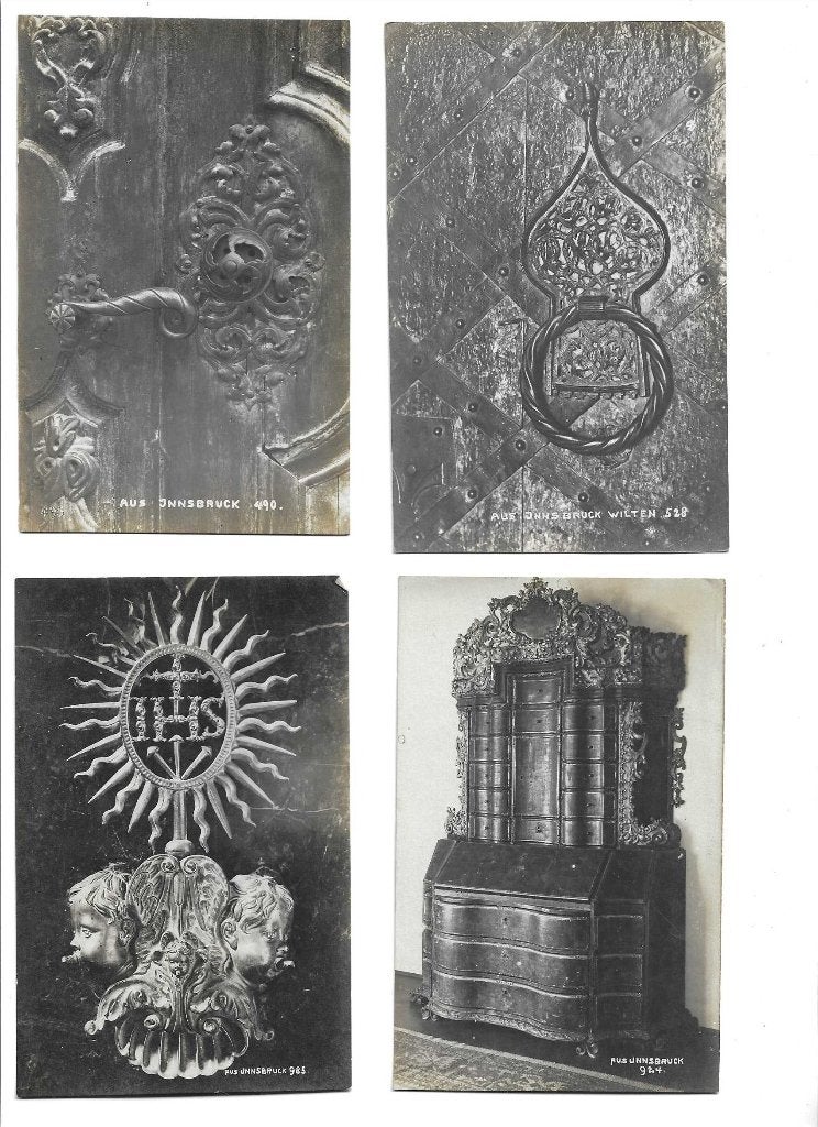 aus innbruck 6x  goudstikkercoll.   stockhammer tirol 1920, Verzenden, Voor 1920, Ongelopen, Oostenrijk