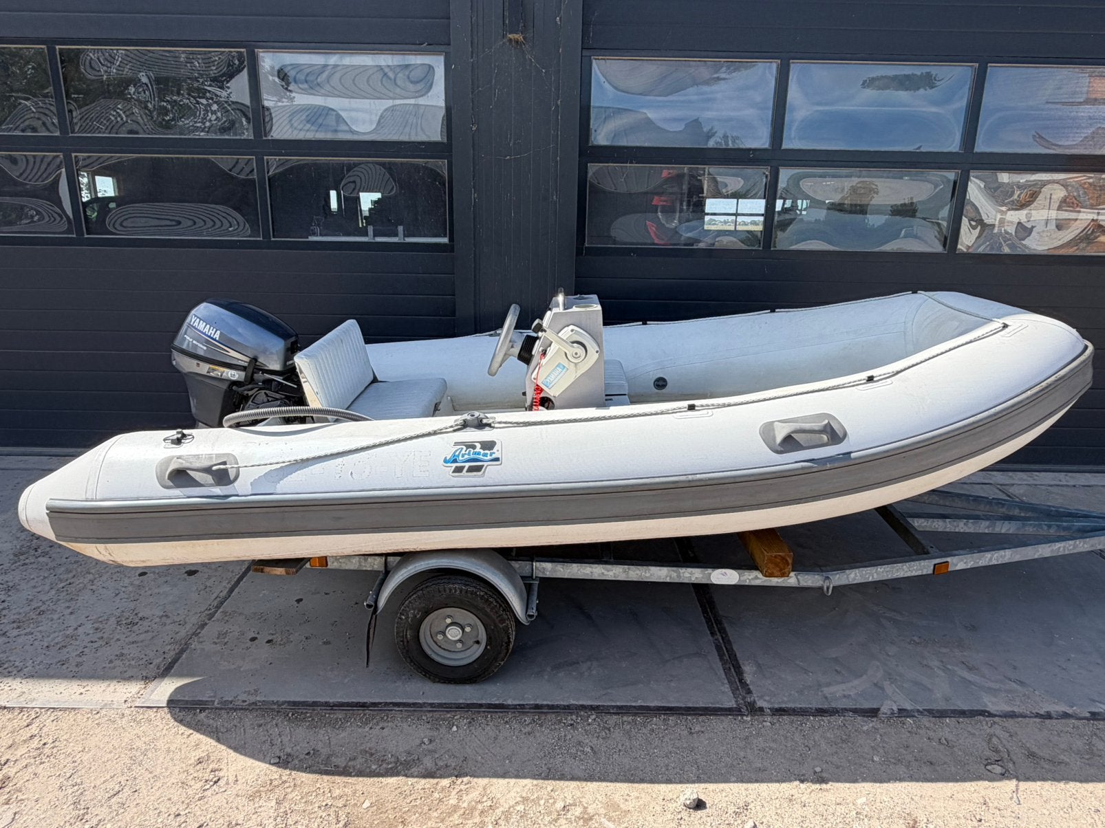 Arimar 360 RIB Rubberboot 8pk Yamaha / Quicksliver 250 Honda, Watersport en Boten, Rubberboten, Aluminium, Gebruikt, Buitenboordmotor