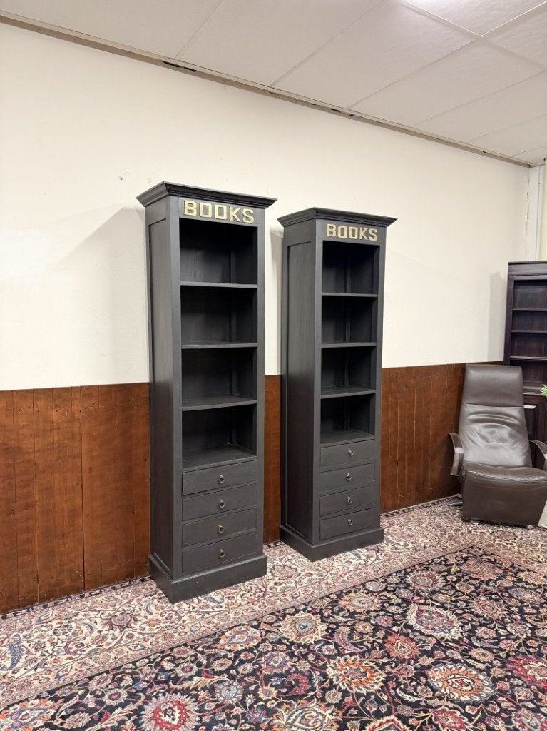 Klassiek Engelse Books Boekenkast Zwart, Ophalen