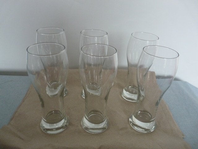 6 aparte bierglazen voor speciaal bier bolglas, Ophalen of Verzenden, Nieuw, Bierglas