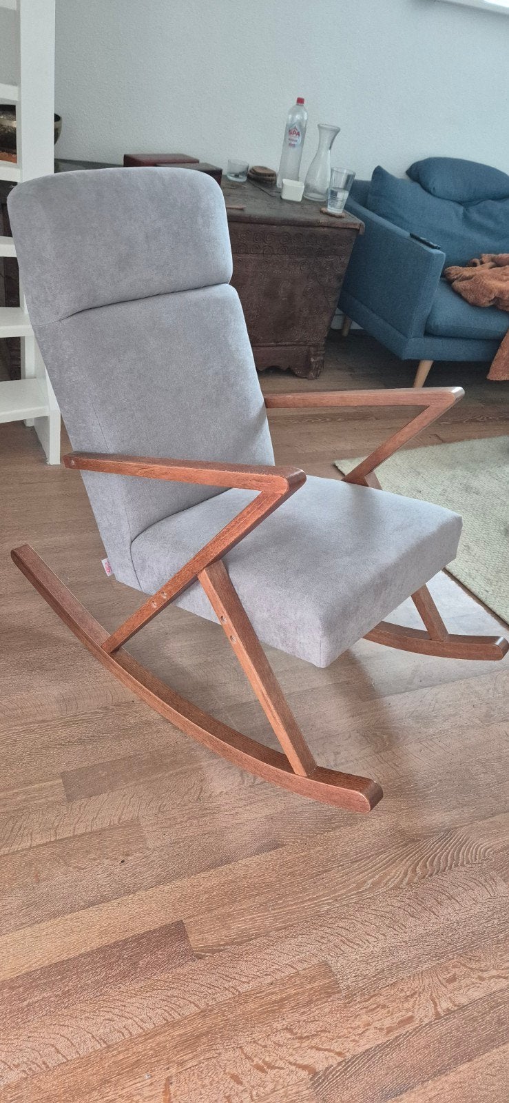 Sternzeit-design Retrostar lounge schommelstoel - grijs, Ophalen of Verzenden, Zo goed als nieuw, Eén, Stof