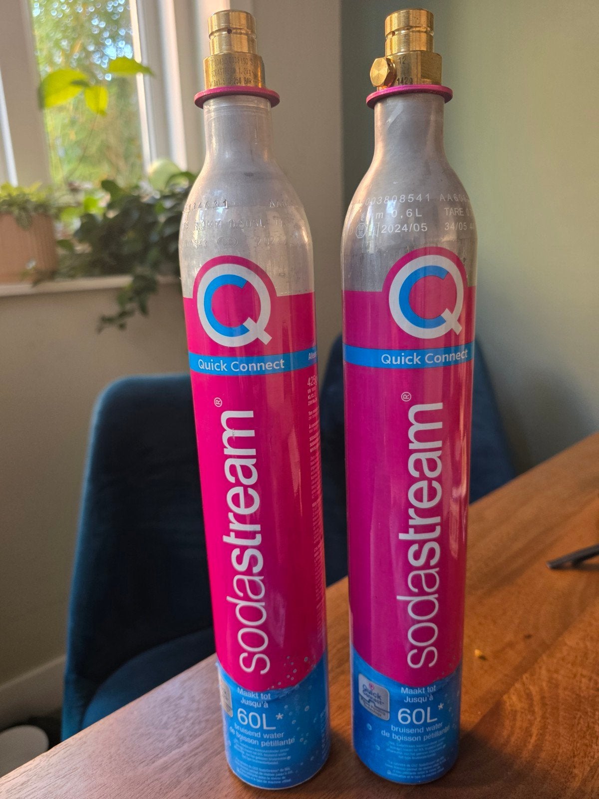 Lege SodaStream 60L Quick Connect cilinders (roze), Ophalen, Gebruikt