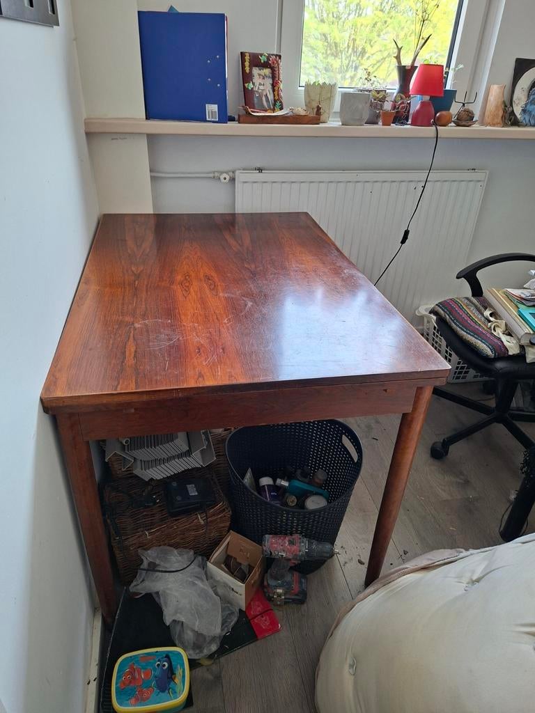 Uitschuiftafel, Huis en Inrichting, Tafels | Eettafels, Ophalen, Gebruikt, 100 tot 150 cm, 50 tot 100 cm