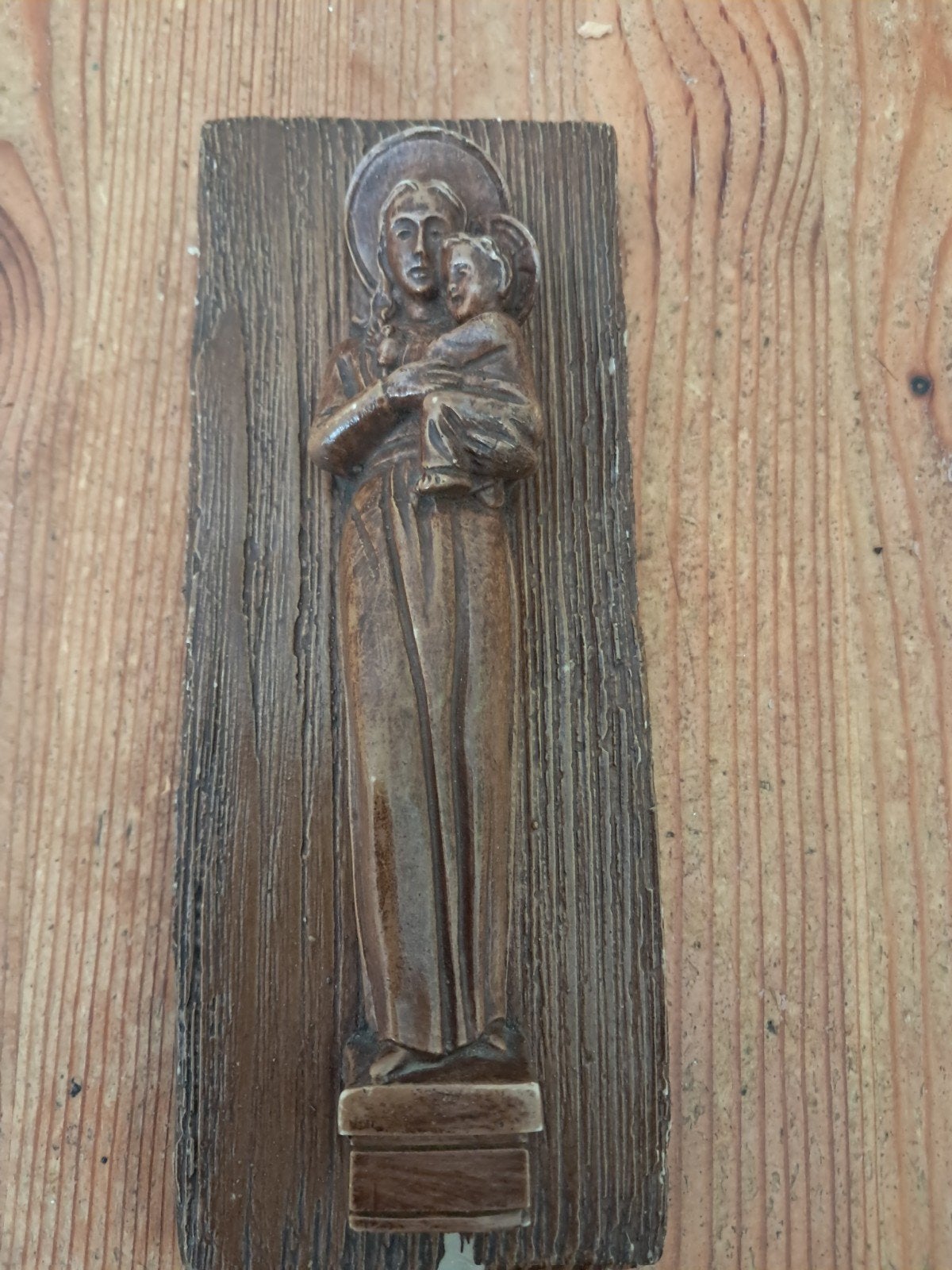 Vintage Maria met Kind Beeldje -, Antiek en Kunst, Antiek | Religie, Ophalen of Verzenden