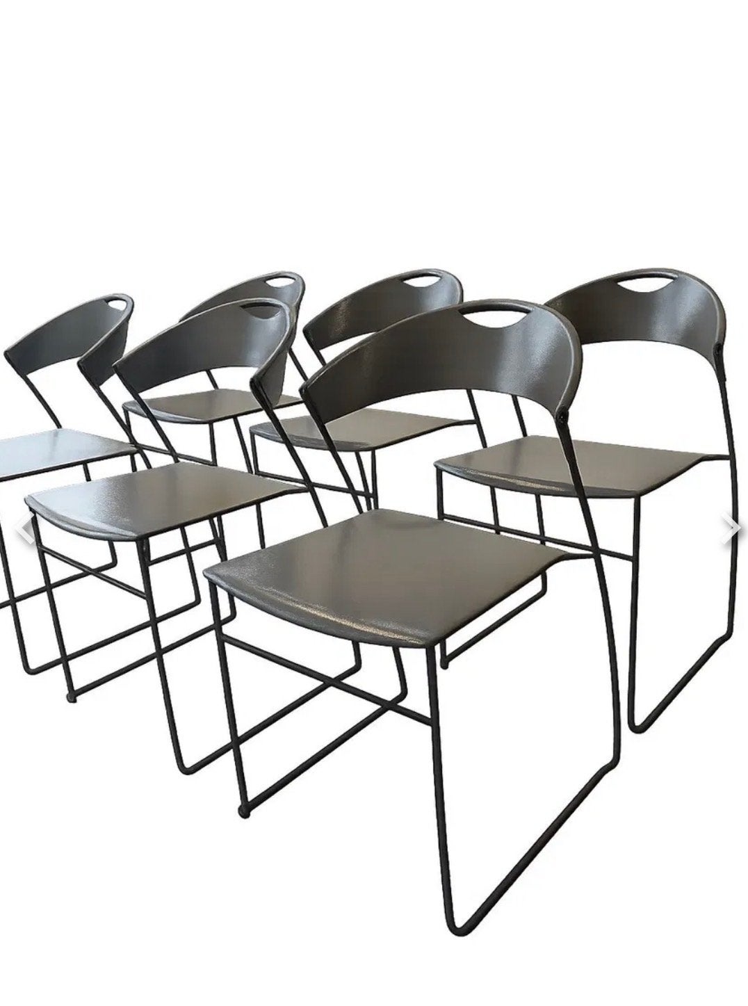 6x - stoelen  - Juliette - Baleri Italia, Huis en Inrichting, Ophalen, Gebruikt, Zwart, Metaal