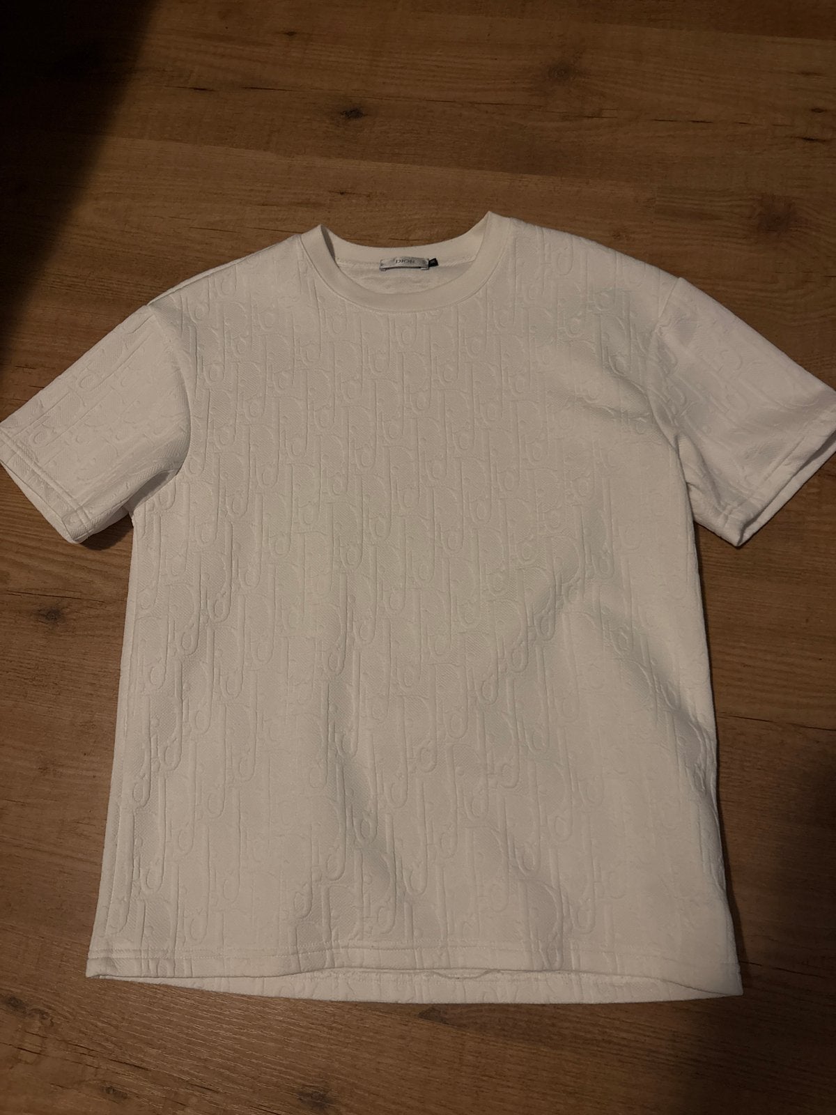 Dior T-shirt met monogram - Maat M, Ophalen of Verzenden, Zo goed als nieuw, Maat 48/50 (M), Wit