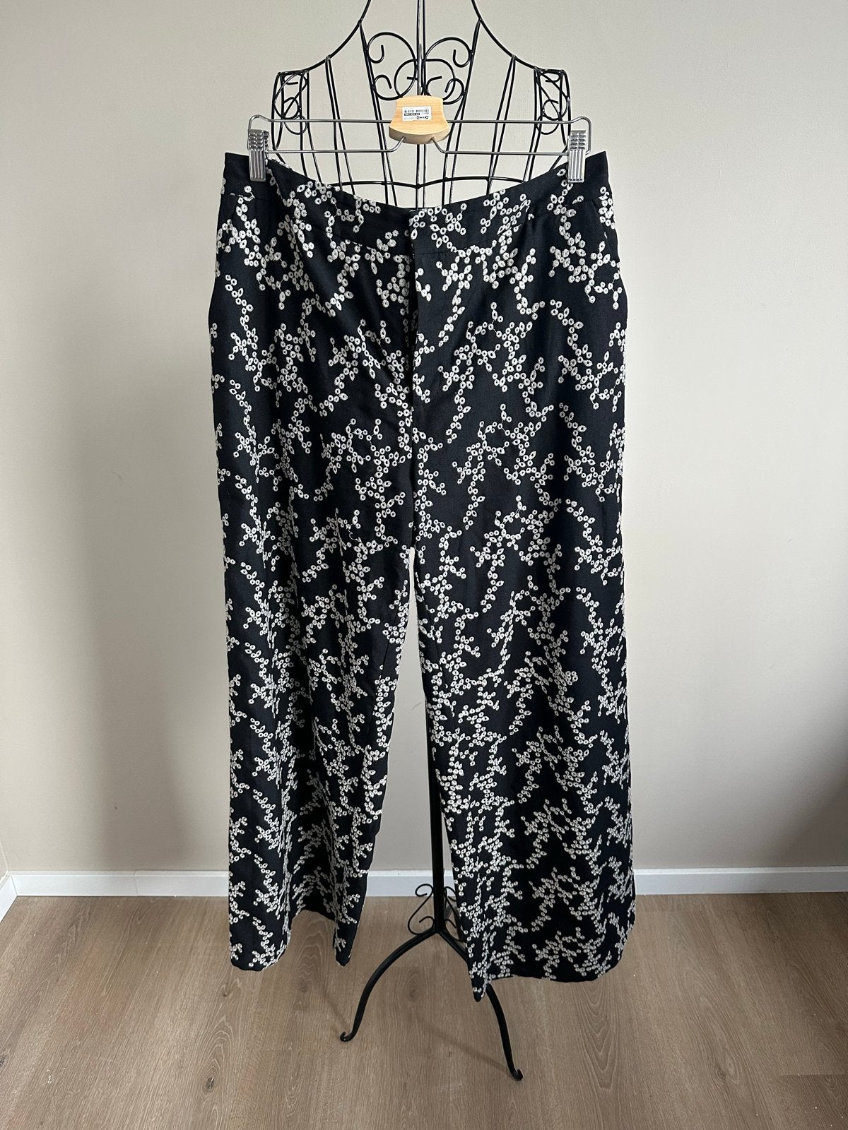 Kaffe broek met patroon, maat XL, Zwart, Maat 46/48 (XL) of groter, Ophalen of Verzenden, Zo goed als nieuw