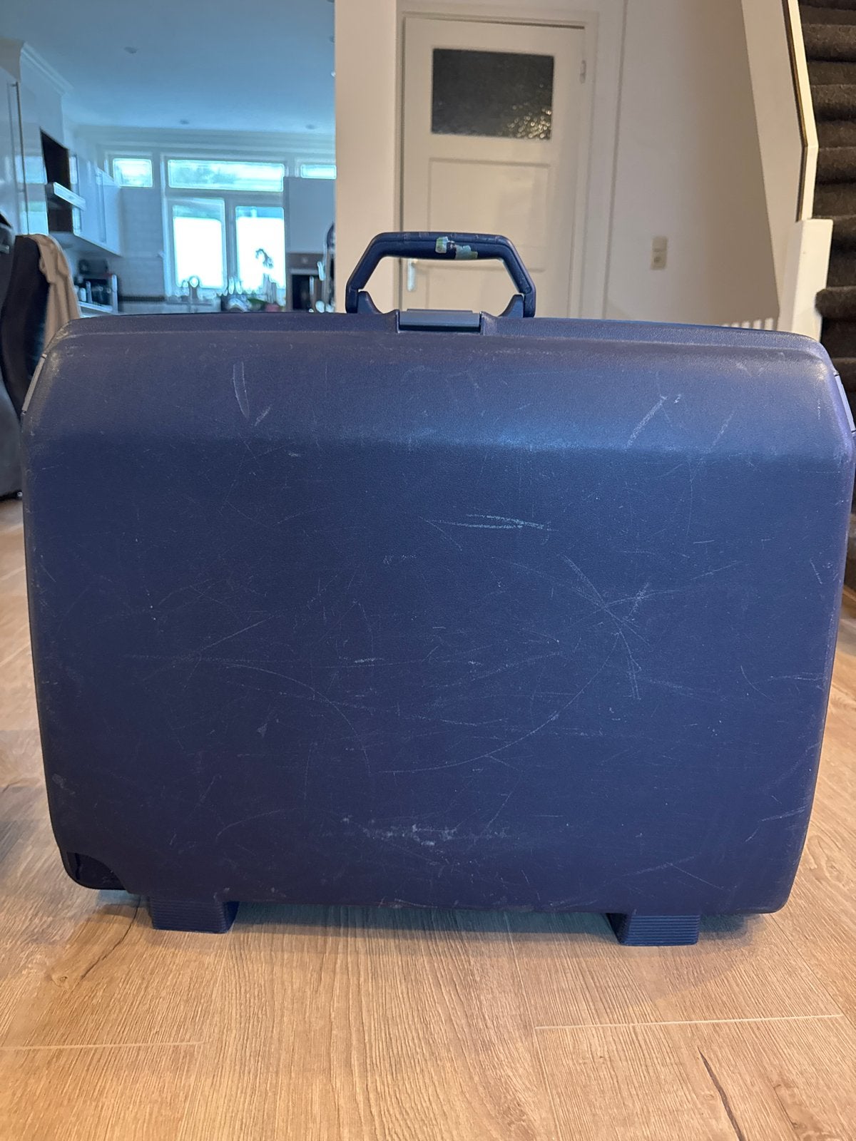 Samsonite Koffer - Blauw, Hard Kunststof, Ophalen, Gebruikt, 50 tot 60 cm, Hard kunststof