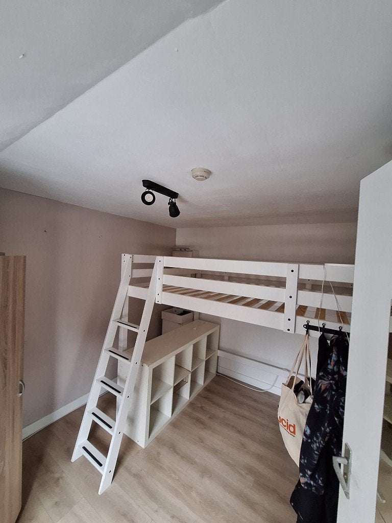 Hoogslaper wit 140 x 200, Huis en Inrichting, Slaapkamer | Stapelbedden en Hoogslapers, Ophalen, Gebruikt, Hoogslaper, Tweepersoons
