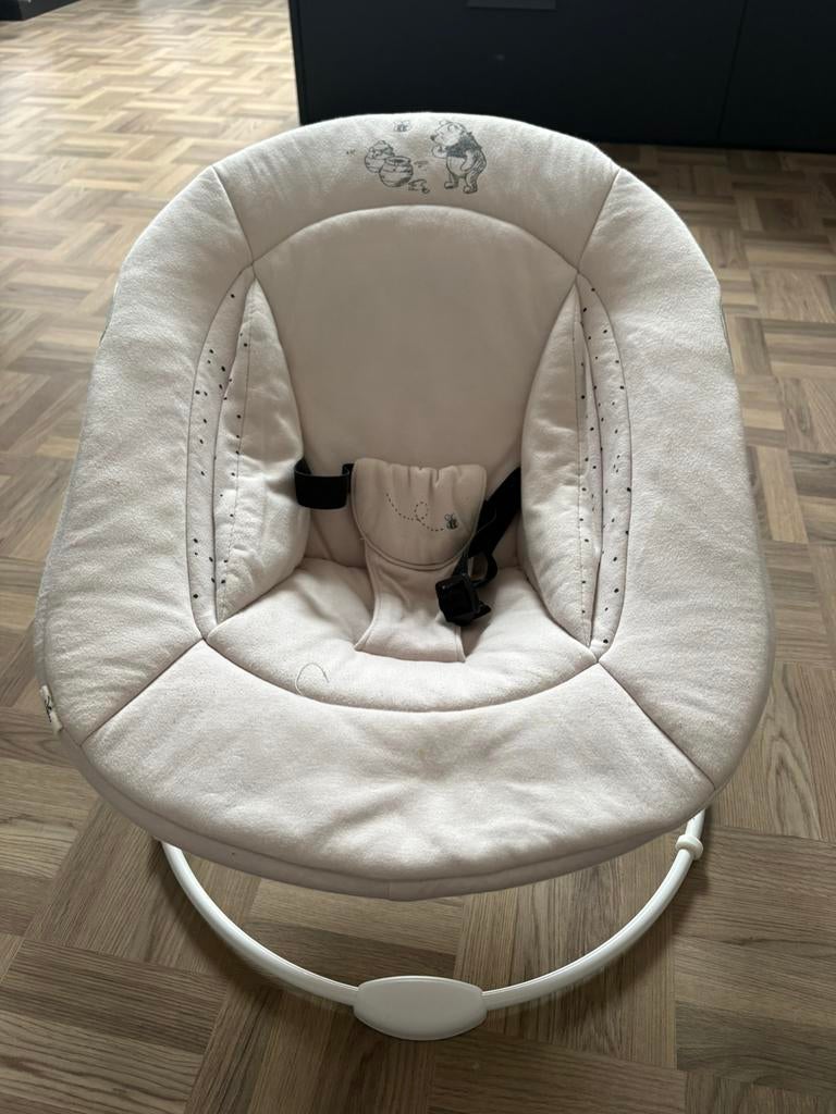 Hauck Alpha Bouncer/ Wipstoel 2in1 Winnie the Pooh beige, Ophalen, Gebruikt, Wipstoel, Met gordel(s) of riempje(s)