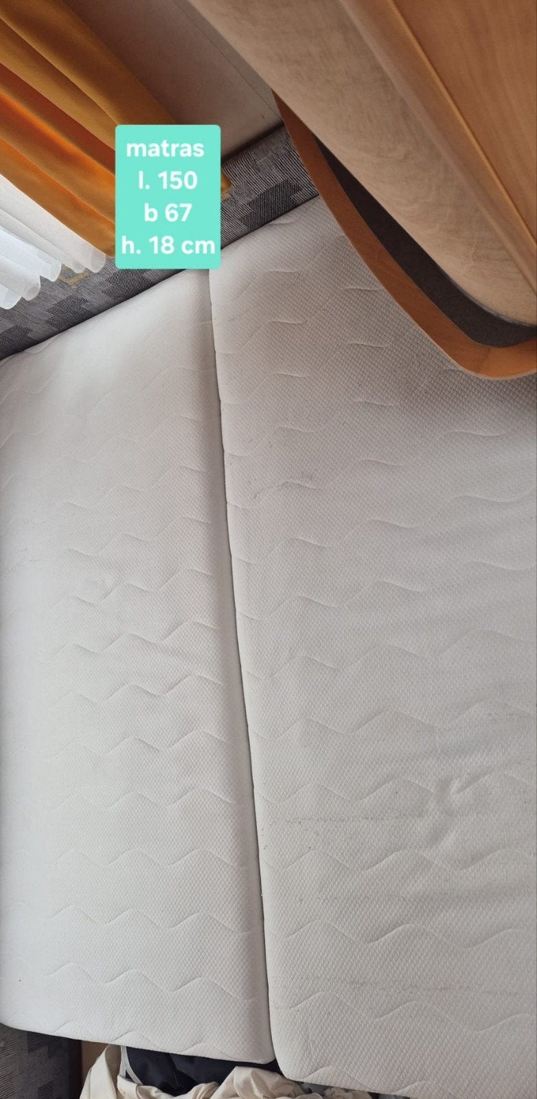2 Matrassen 150x67x18 cm en 1 matras 135x65x13 cm, Ophalen, Gebruikt, 190 cm of minder, Matras